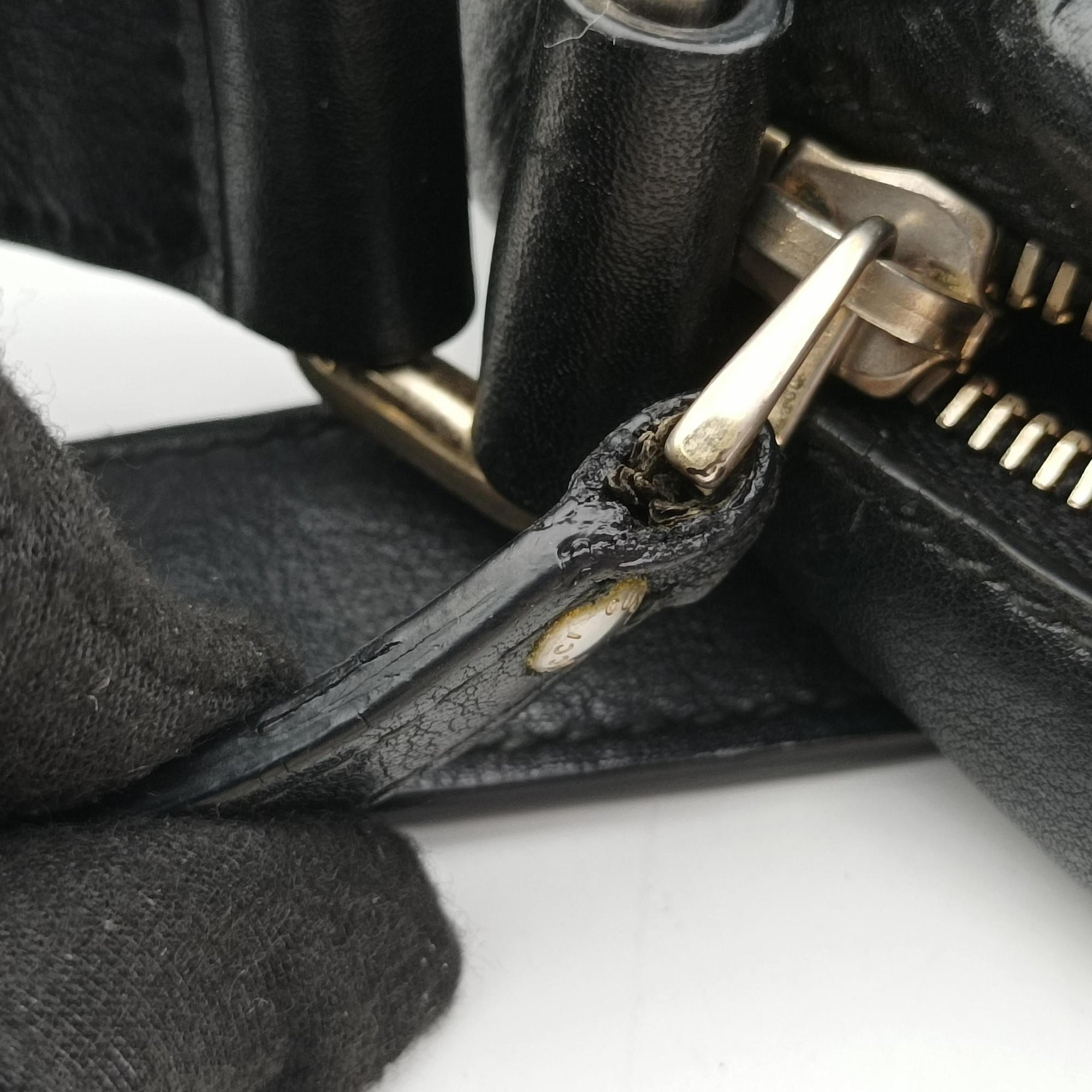 Secondhand Gucci GG Imprime Messenger Black Leather 201448 shoulderbag | stylenewstar