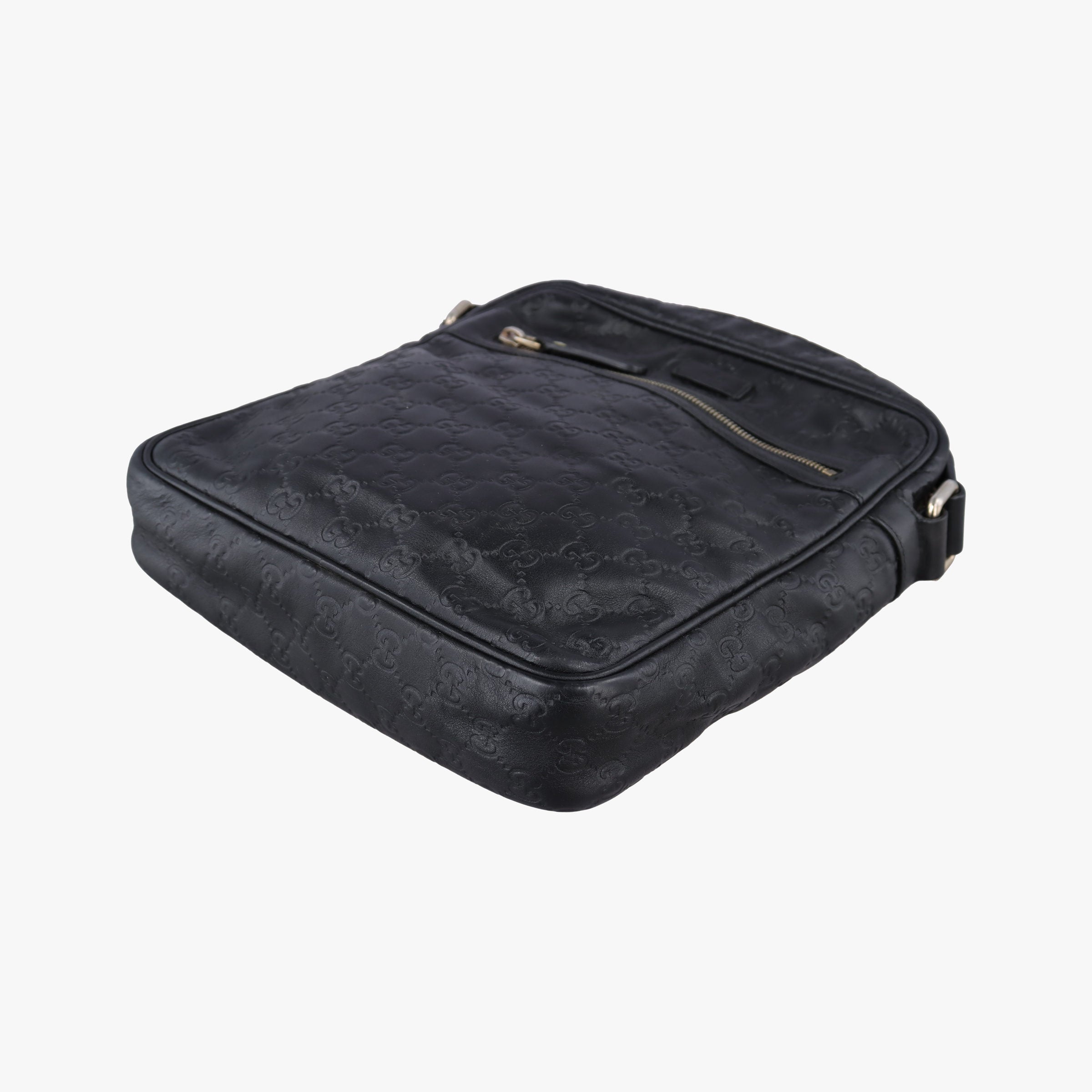 Secondhand Gucci GG Imprime Messenger Black Leather 201448 shoulderbag | stylenewstar