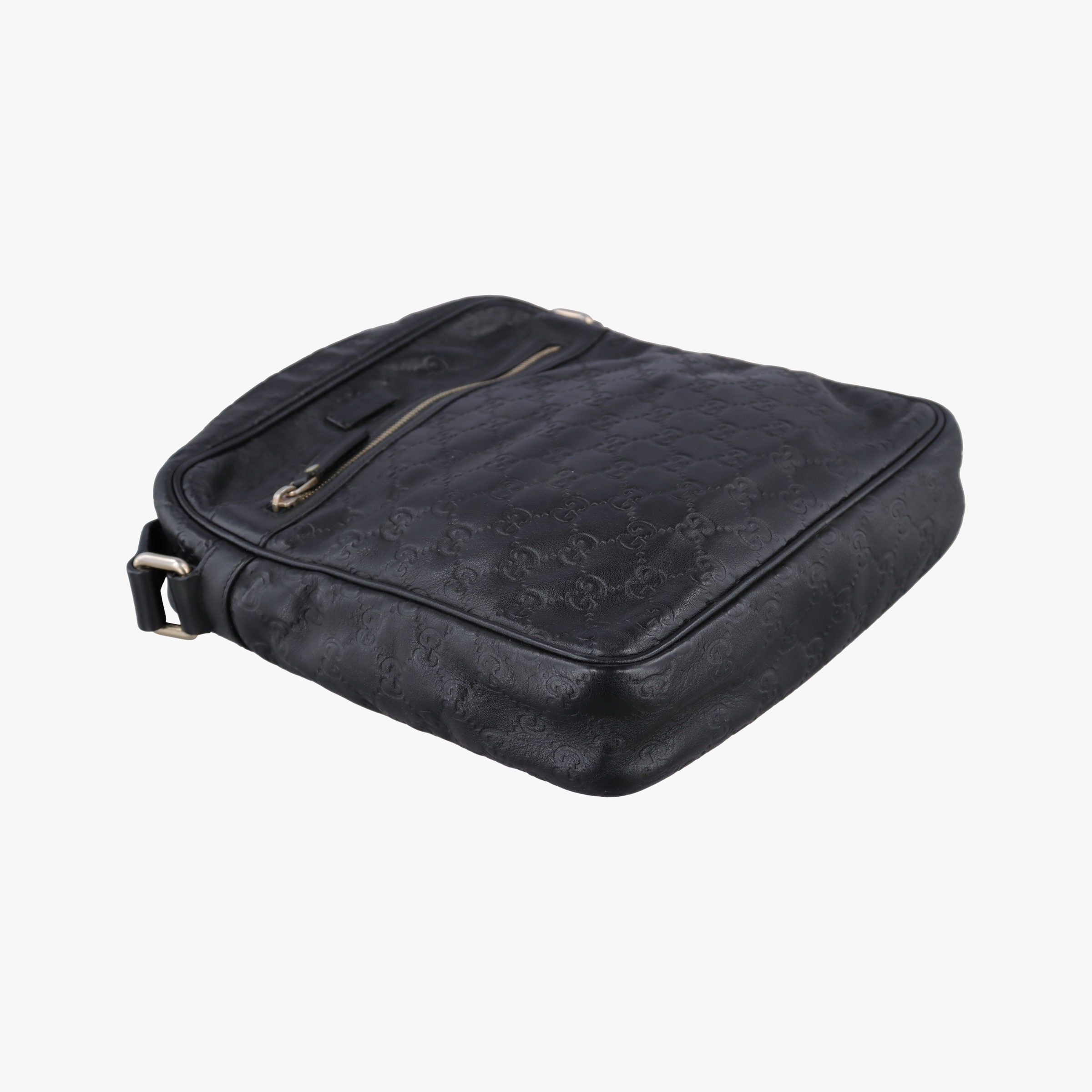 Secondhand Gucci GG Imprime Messenger Black Leather 201448 shoulderbag | stylenewstar