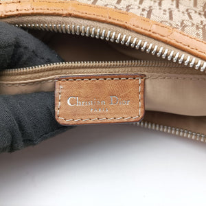 Secondhand Christian Dior Street Chic Beige × Camel Canvas × Leather  shoulderbag | stylenewstar