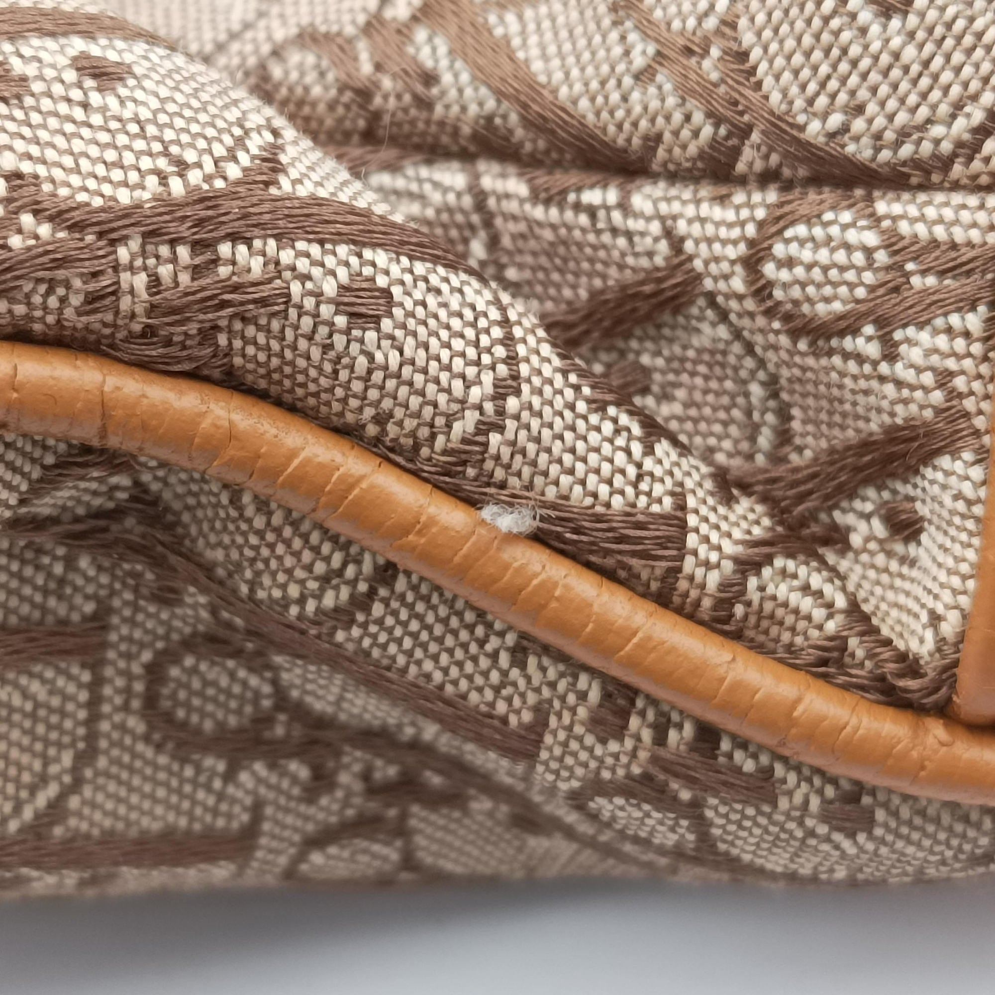 Secondhand Christian Dior Street Chic Beige × Camel Canvas × Leather  shoulderbag | stylenewstar