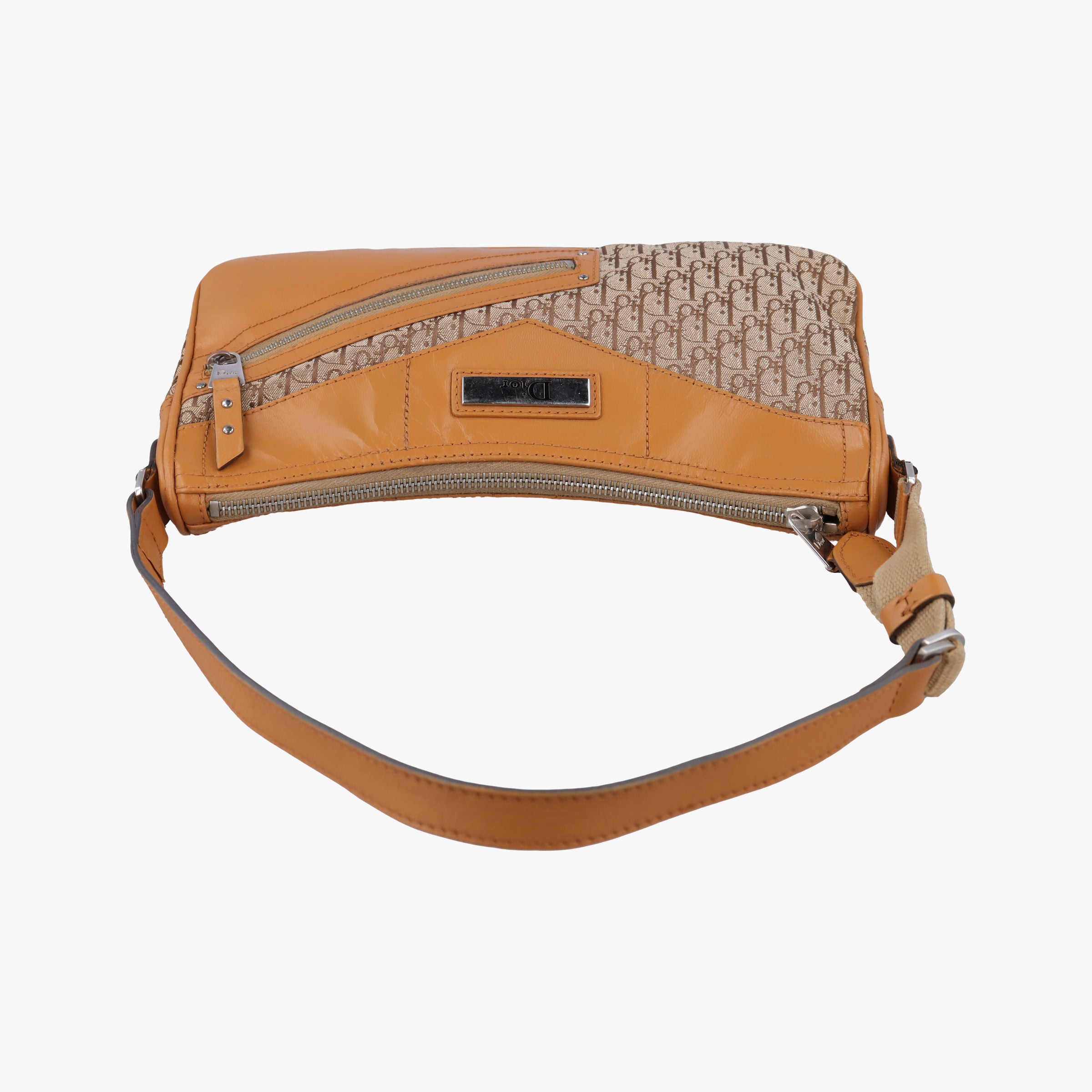 Secondhand Christian Dior Street Chic Beige × Camel Canvas × Leather  shoulderbag | stylenewstar