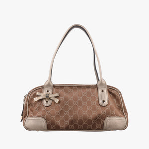 Secondhand Gucci Princy Beige×Champagne Gold GG Canvas × leather 161720 handbag | stylenewstar