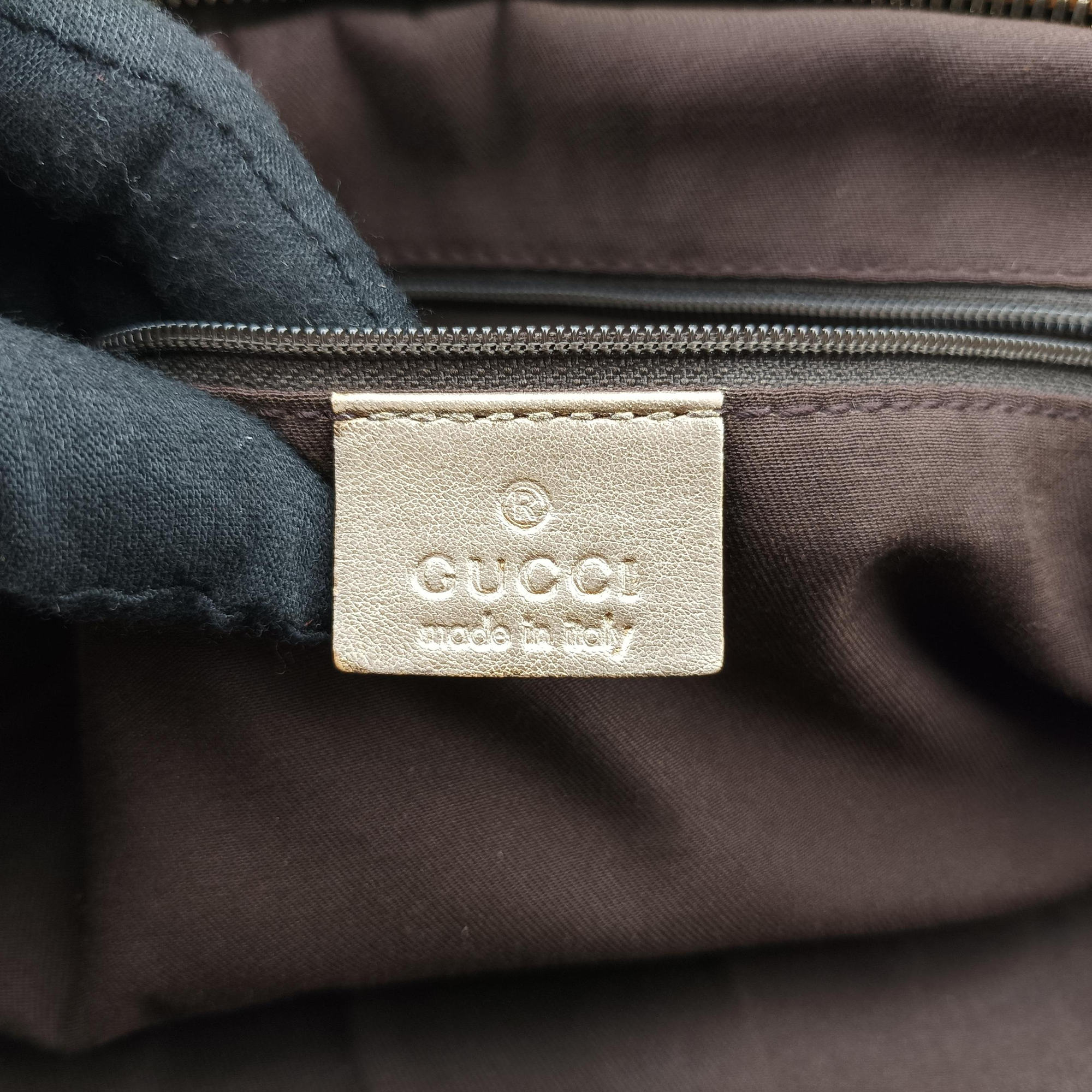 Secondhand Gucci Princy Beige×Champagne Gold GG Canvas × leather 161720 handbag | stylenewstar