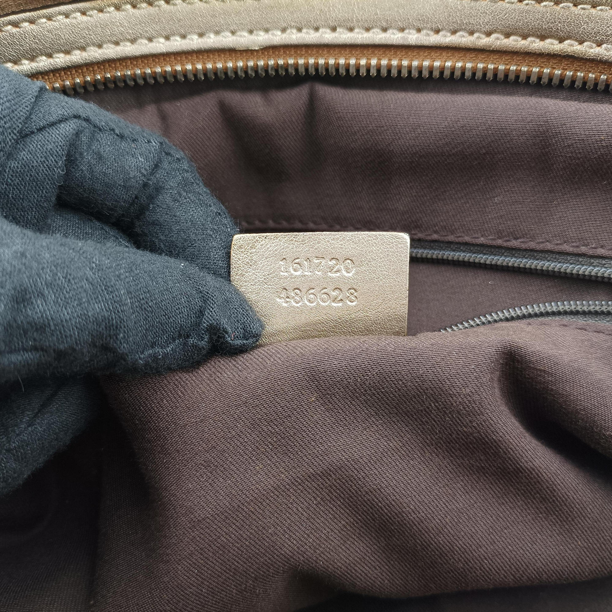 Secondhand Gucci Princy Beige×Champagne Gold GG Canvas × leather 161720 handbag | stylenewstar