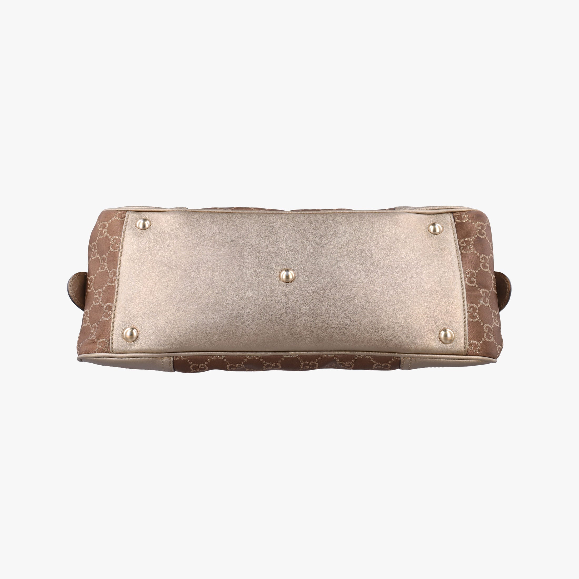 Secondhand Gucci Princy Beige×Champagne Gold GG Canvas × leather 161720 handbag | stylenewstar