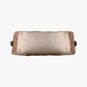 Secondhand Gucci Princy Beige×Champagne Gold GG Canvas × leather 161720 handbag | stylenewstar