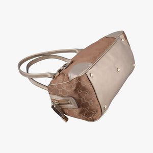 Secondhand Gucci Princy Beige×Champagne Gold GG Canvas × leather 161720 handbag | stylenewstar