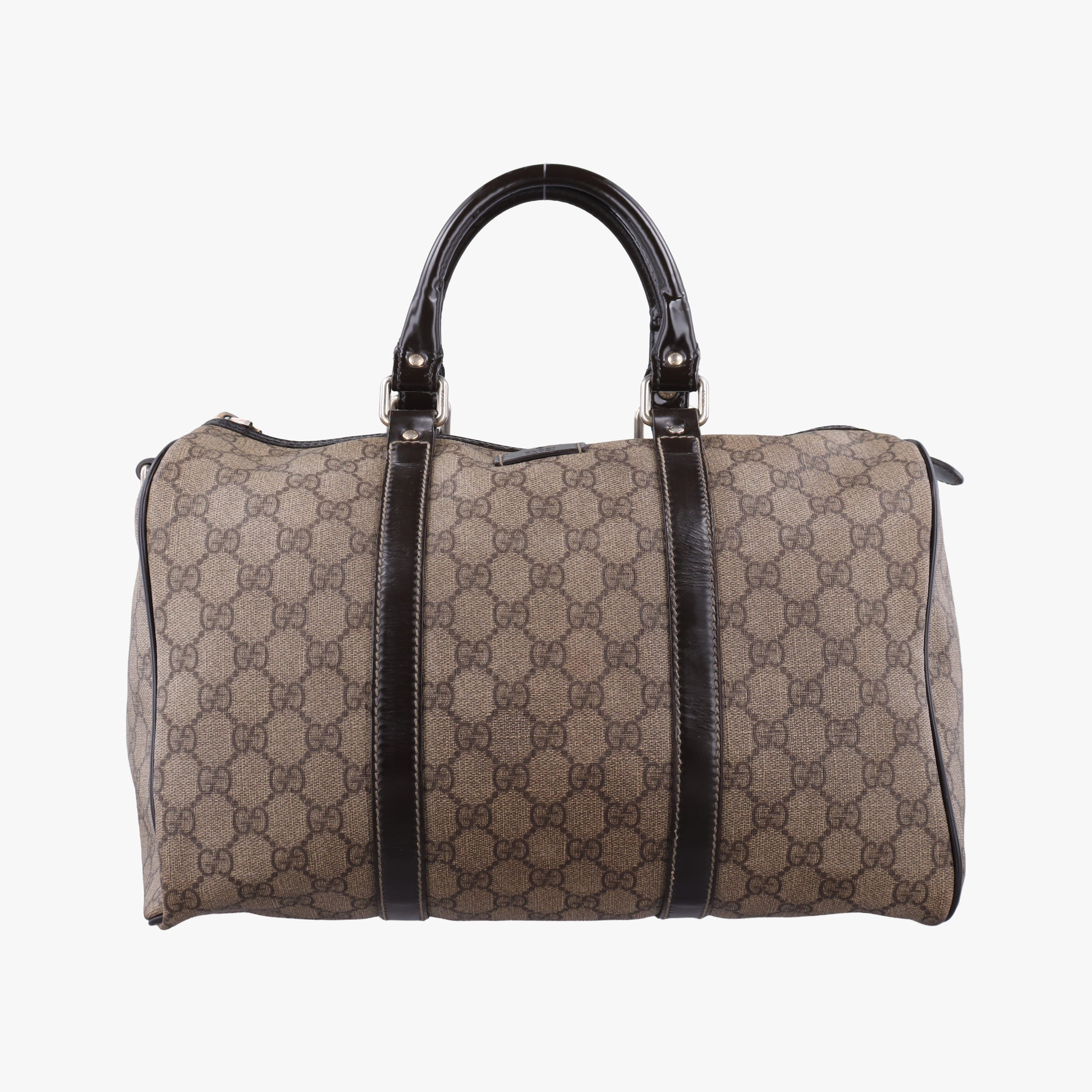 Pre-owned Gucci GG plus Spring Joy GG Supreme Brown PVC coated canvas 193603 handbag | stylenewstar