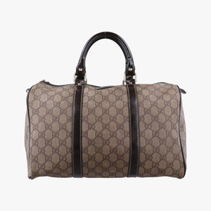 Pre-owned Gucci GG plus Spring Joy GG Supreme Brown PVC coated canvas 193603 handbag | stylenewstar