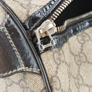 Pre-owned Gucci GG plus Spring Joy GG Supreme Brown PVC coated canvas 193603 handbag | stylenewstar