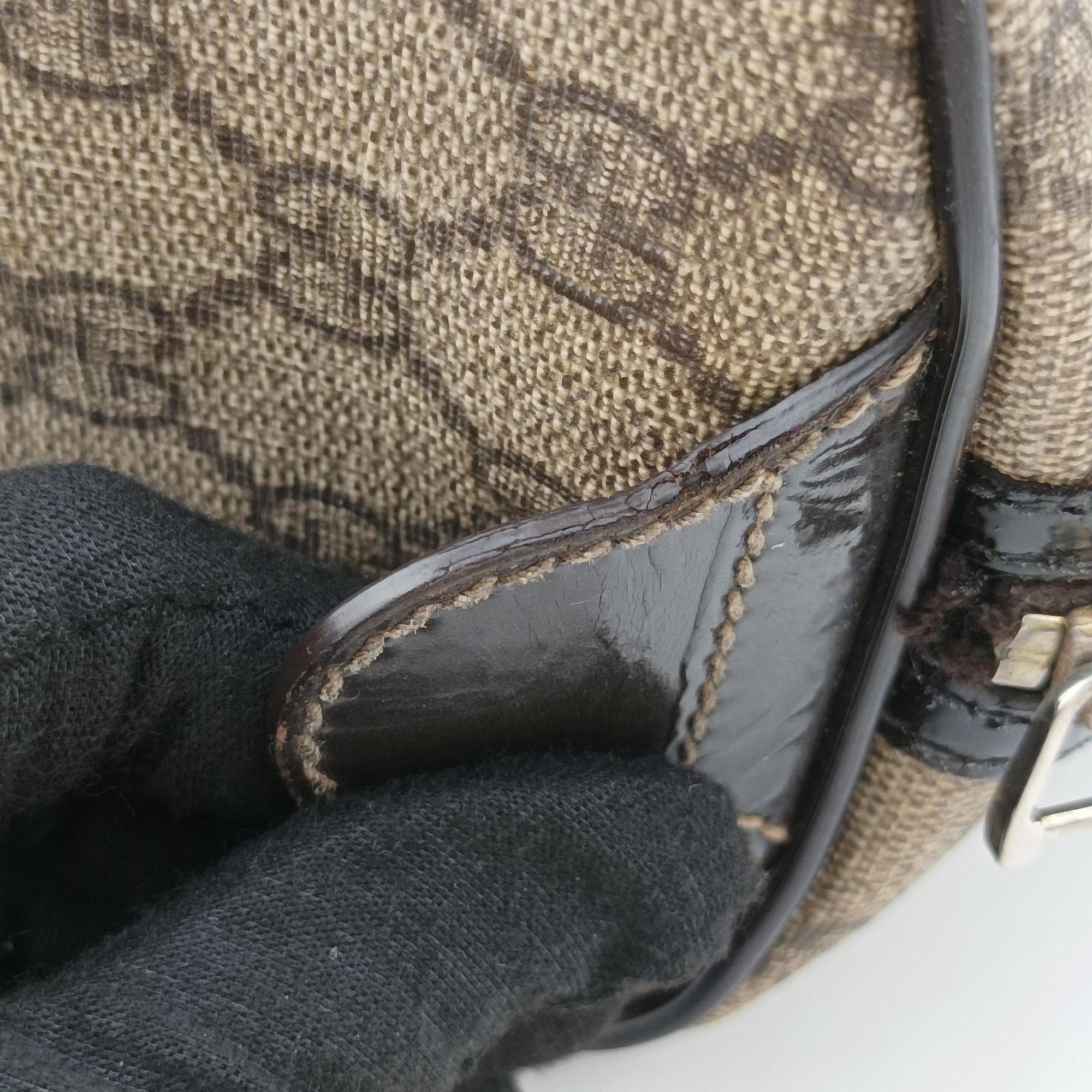 Pre-owned Gucci GG plus Spring Joy GG Supreme Brown PVC coated canvas 193603 handbag | stylenewstar