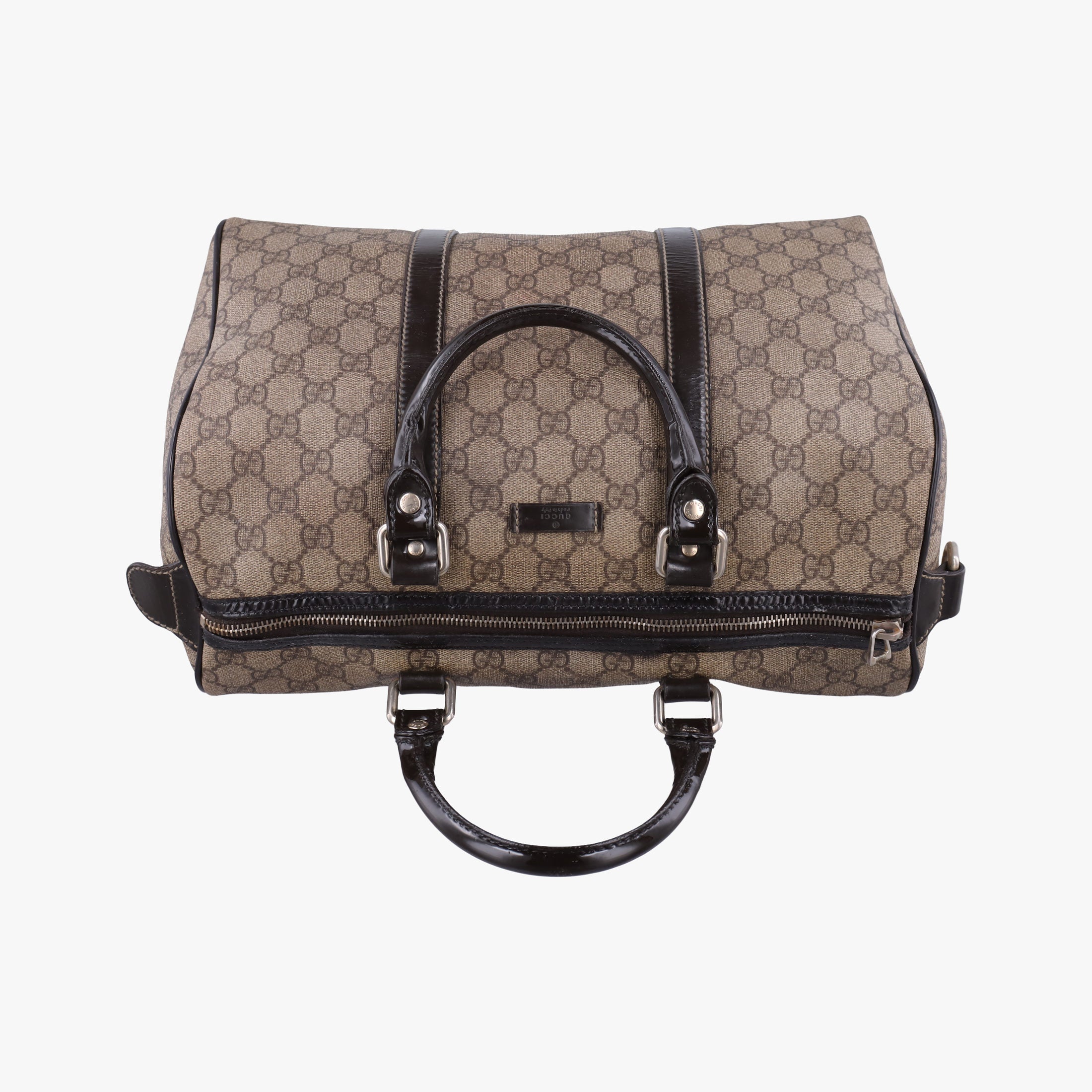 Pre-owned Gucci GG plus Spring Joy GG Supreme Brown PVC coated canvas 193603 handbag | stylenewstar