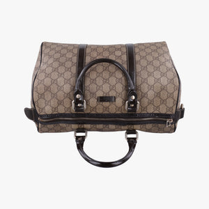 Pre-owned Gucci GG plus Spring Joy GG Supreme Brown PVC coated canvas 193603 handbag | stylenewstar