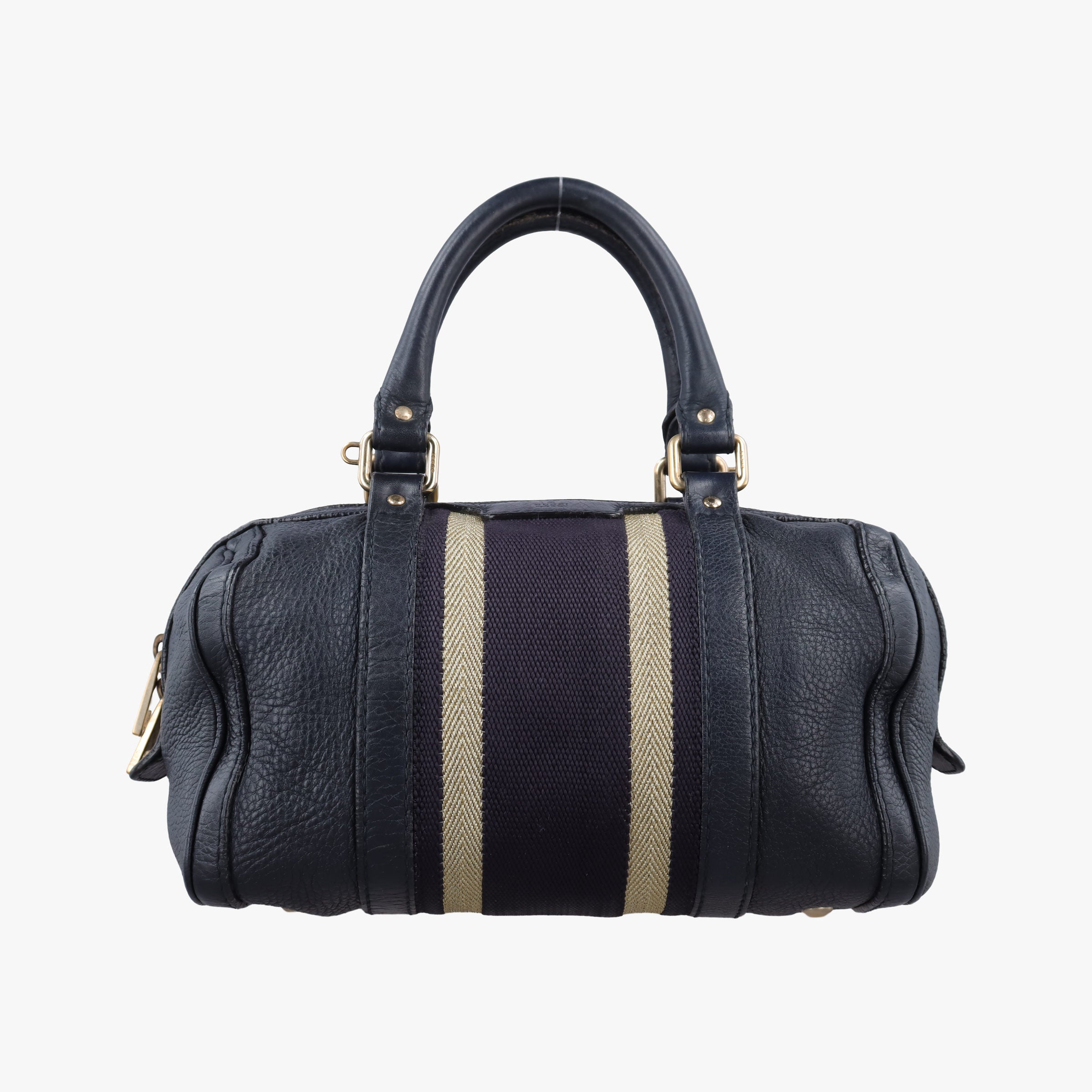Pre-owned Gucci Sherry Line navy Leather 269876 handbag | stylenewstar