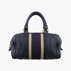 Pre-owned Gucci Sherry Line navy Leather 269876 handbag | stylenewstar