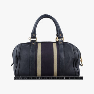 Pre-owned Gucci Sherry Line navy Leather 269876 handbag | stylenewstar