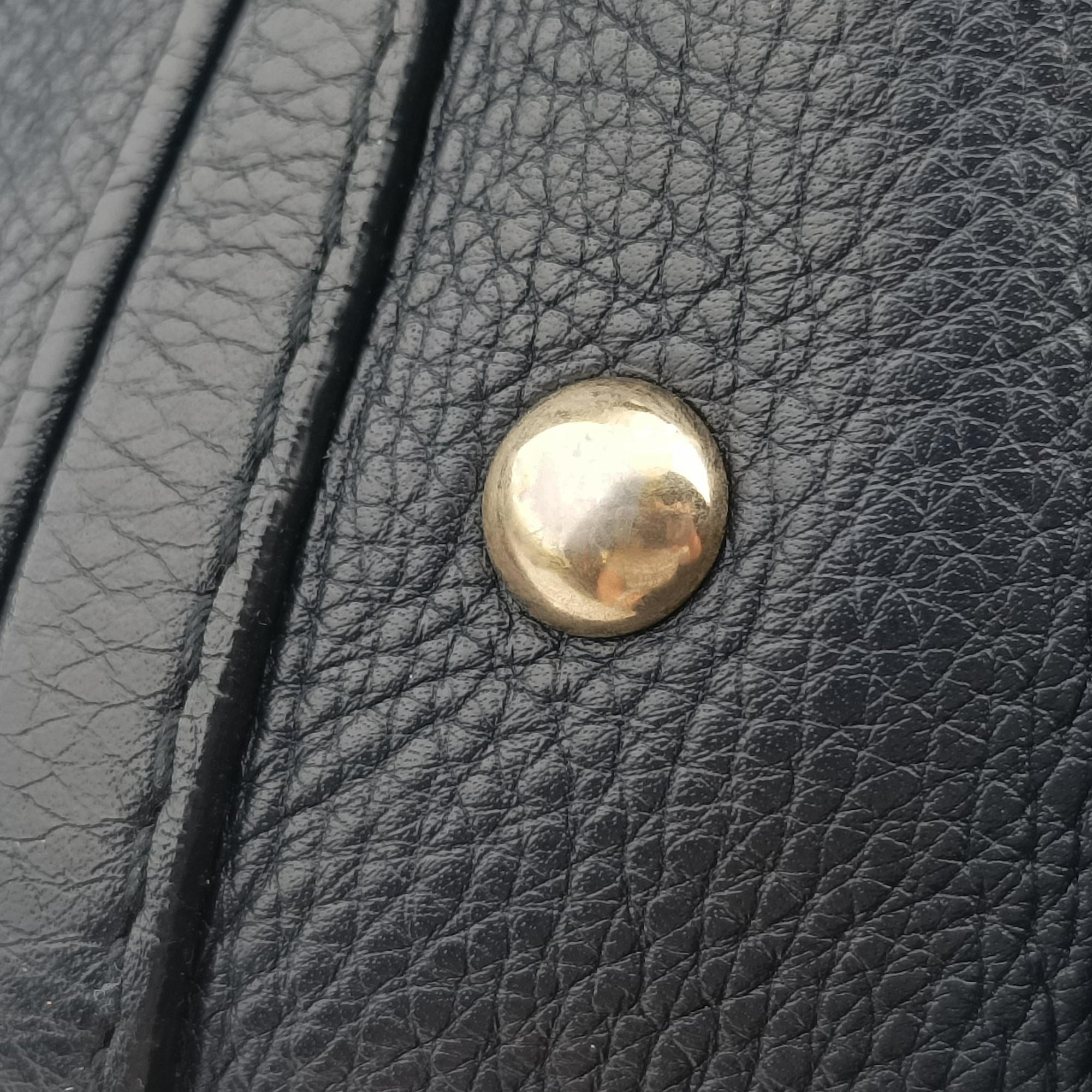 Pre-owned Gucci Sherry Line navy Leather 269876 handbag | stylenewstar