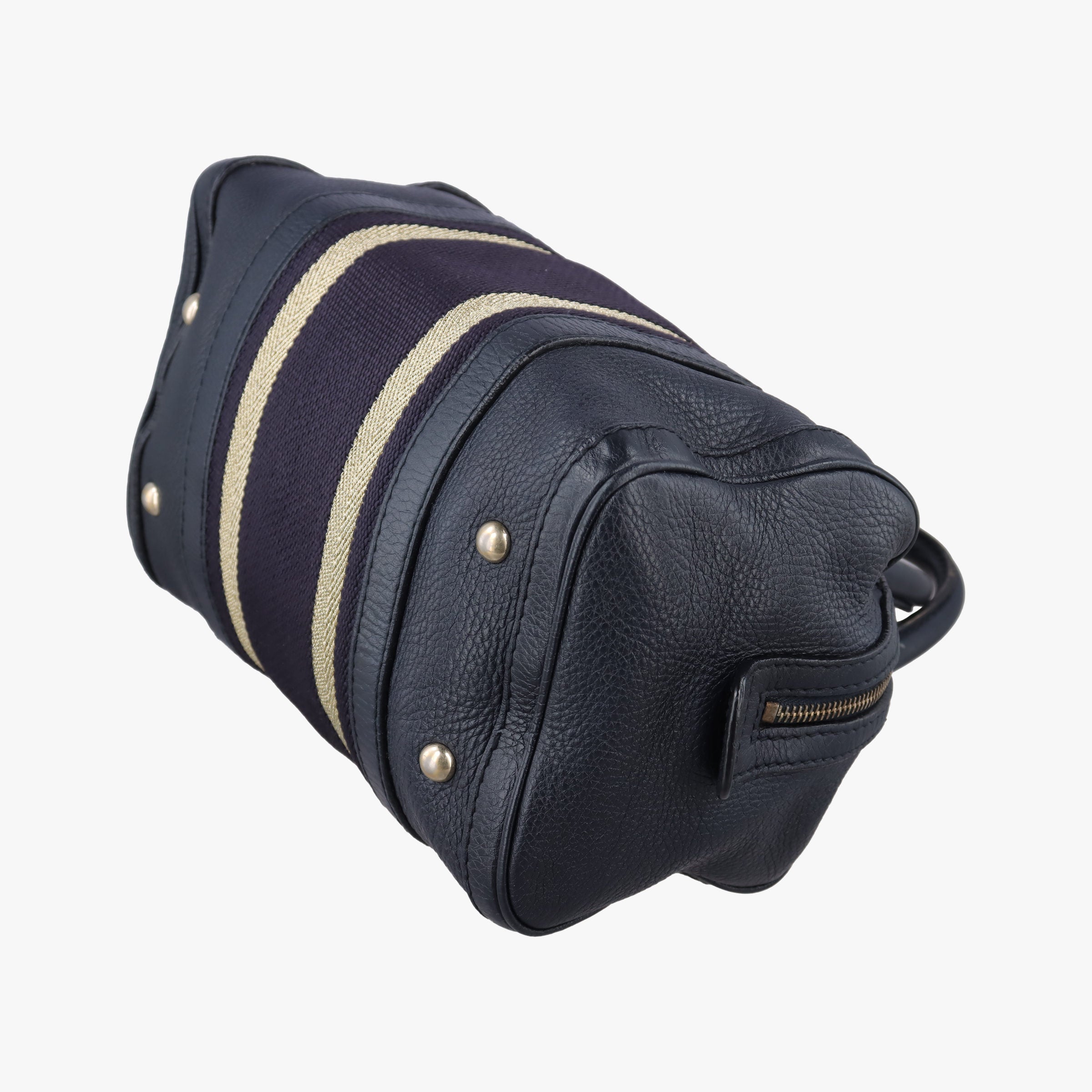 Pre-owned Gucci Sherry Line navy Leather 269876 handbag | stylenewstar