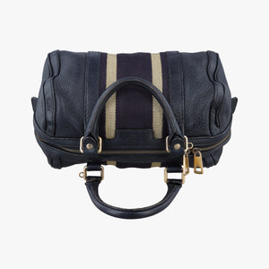 Pre-owned Gucci Sherry Line navy Leather 269876 handbag | stylenewstar