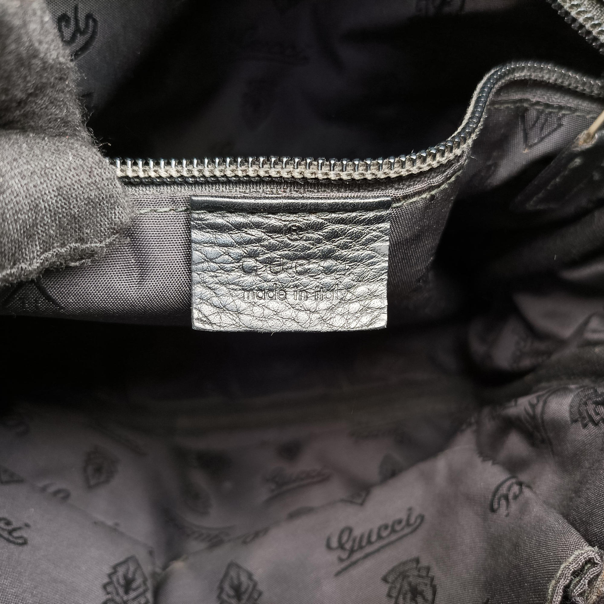 Pre-owned Gucci GG Imprime Messenger Black Leather 201448 shoulderbag | stylenewstar