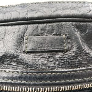 Pre-owned Gucci GG Imprime Messenger Black Leather 201448 shoulderbag | stylenewstar