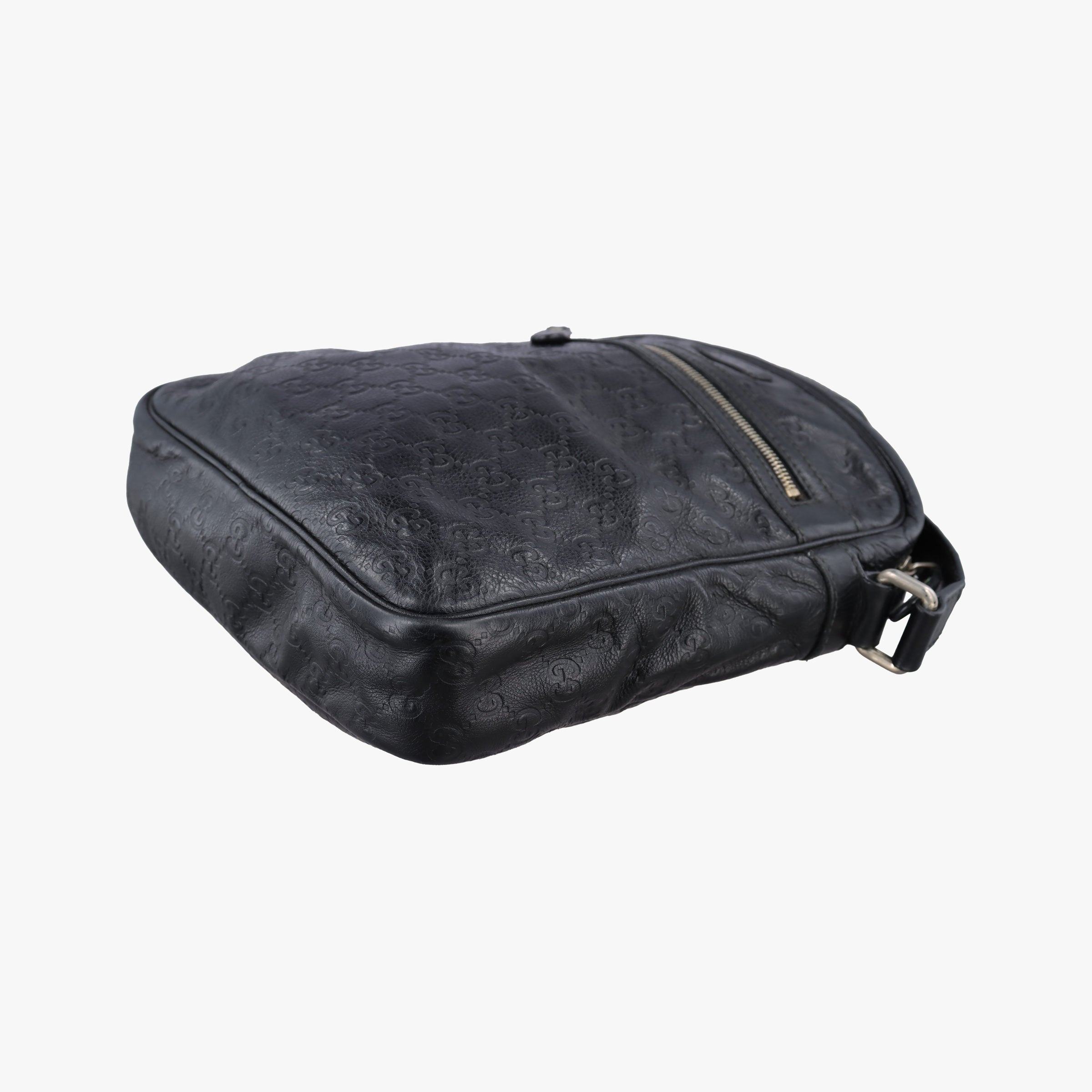 Pre-owned Gucci GG Imprime Messenger Black Leather 201448 shoulderbag | stylenewstar
