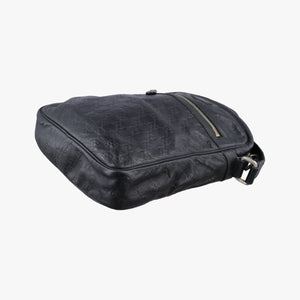 Pre-owned Gucci GG Imprime Messenger Black Leather 201448 shoulderbag | stylenewstar