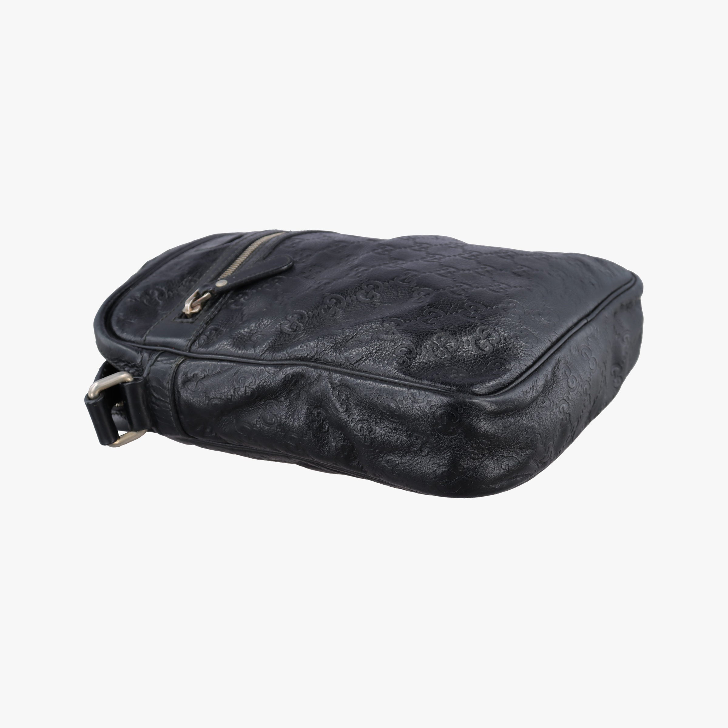 Pre-owned Gucci GG Imprime Messenger Black Leather 201448 shoulderbag | stylenewstar