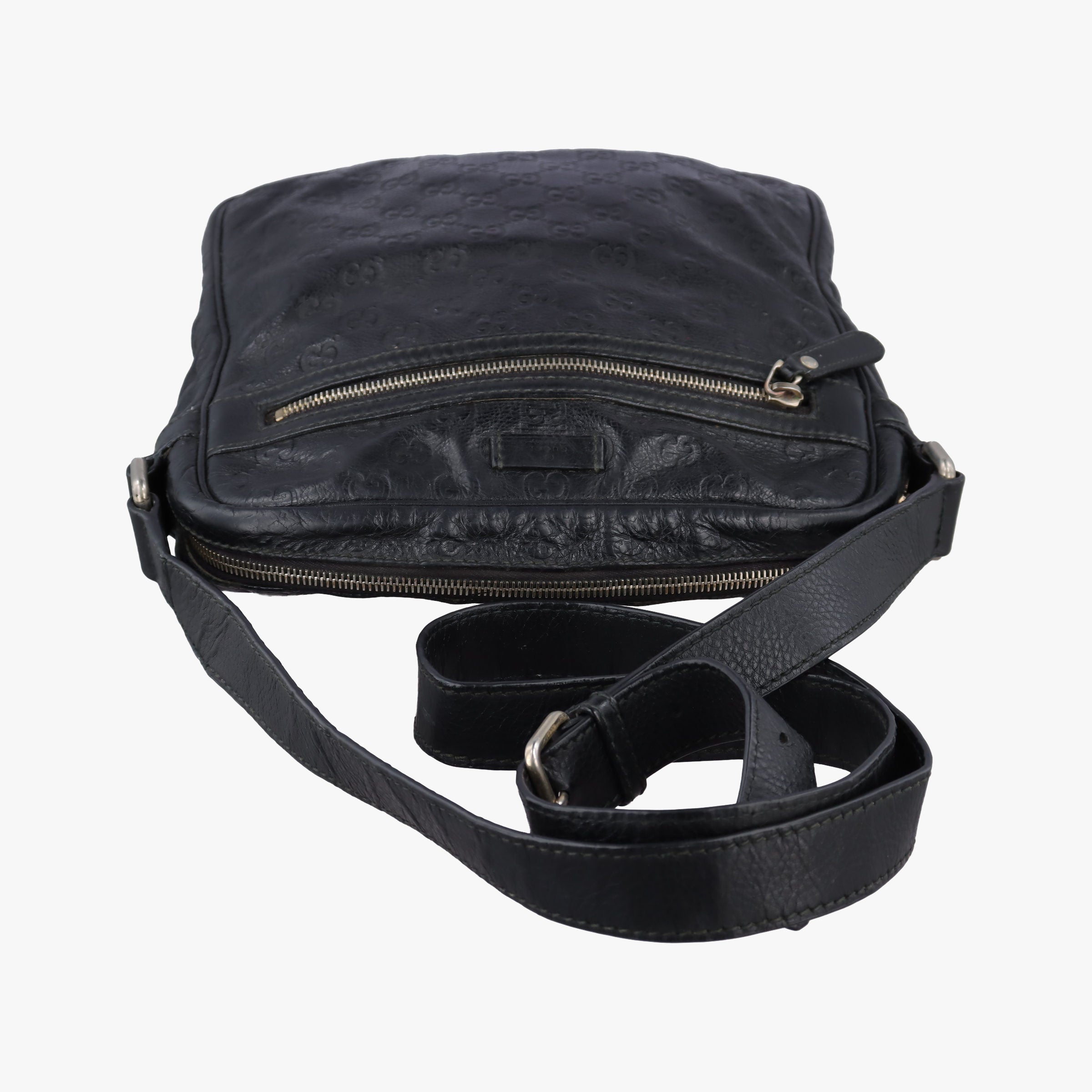 Pre-owned Gucci GG Imprime Messenger Black Leather 201448 shoulderbag | stylenewstar