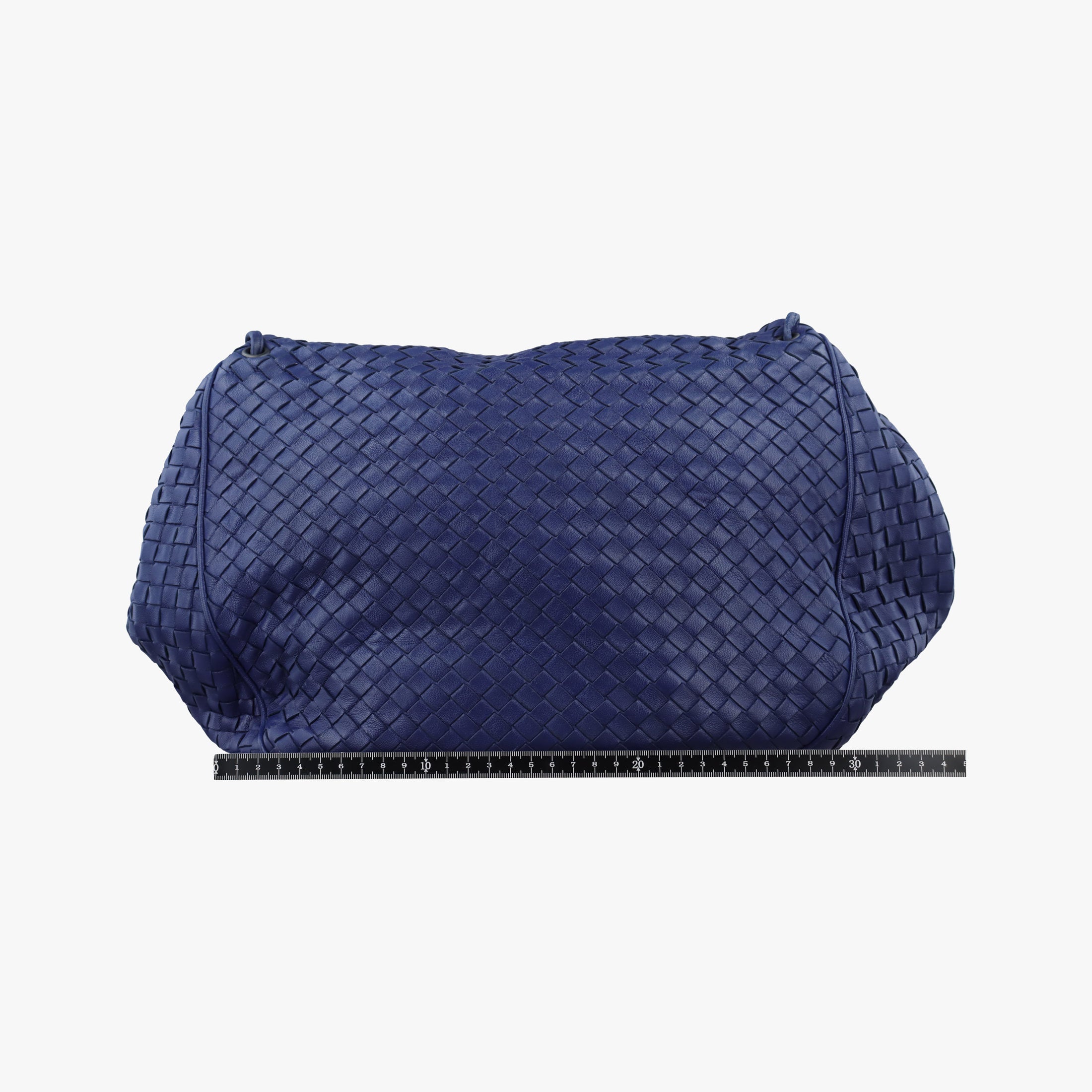Pre-owned Bottega Veneta Intrecciato Navy lambskin  shoulderbag | stylenewstar