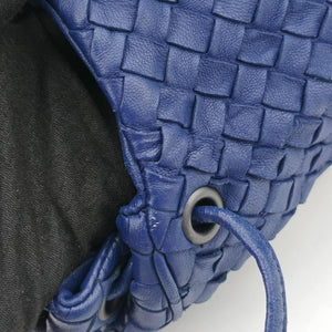 Pre-owned Bottega Veneta Intrecciato Navy lambskin  shoulderbag | stylenewstar