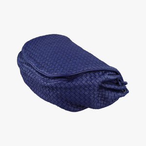Pre-owned Bottega Veneta Intrecciato Navy lambskin  shoulderbag | stylenewstar