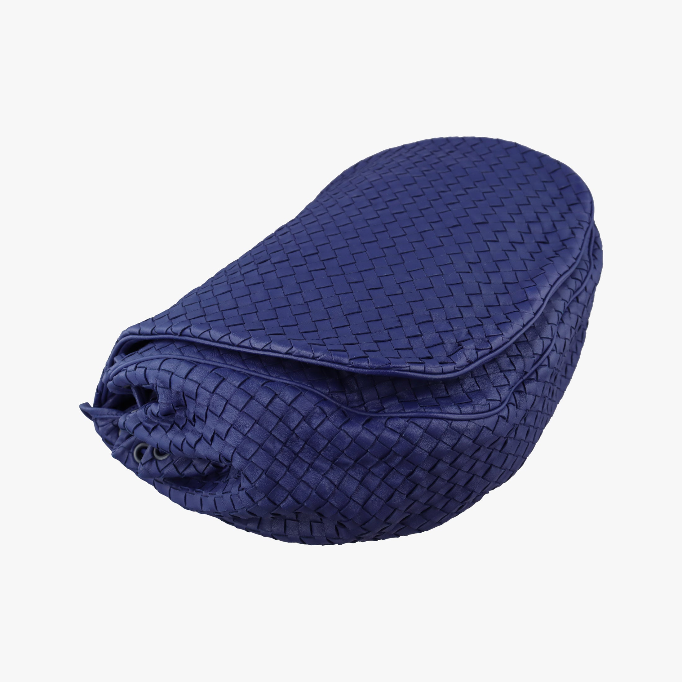 Pre-owned Bottega Veneta Intrecciato Navy lambskin  shoulderbag | stylenewstar