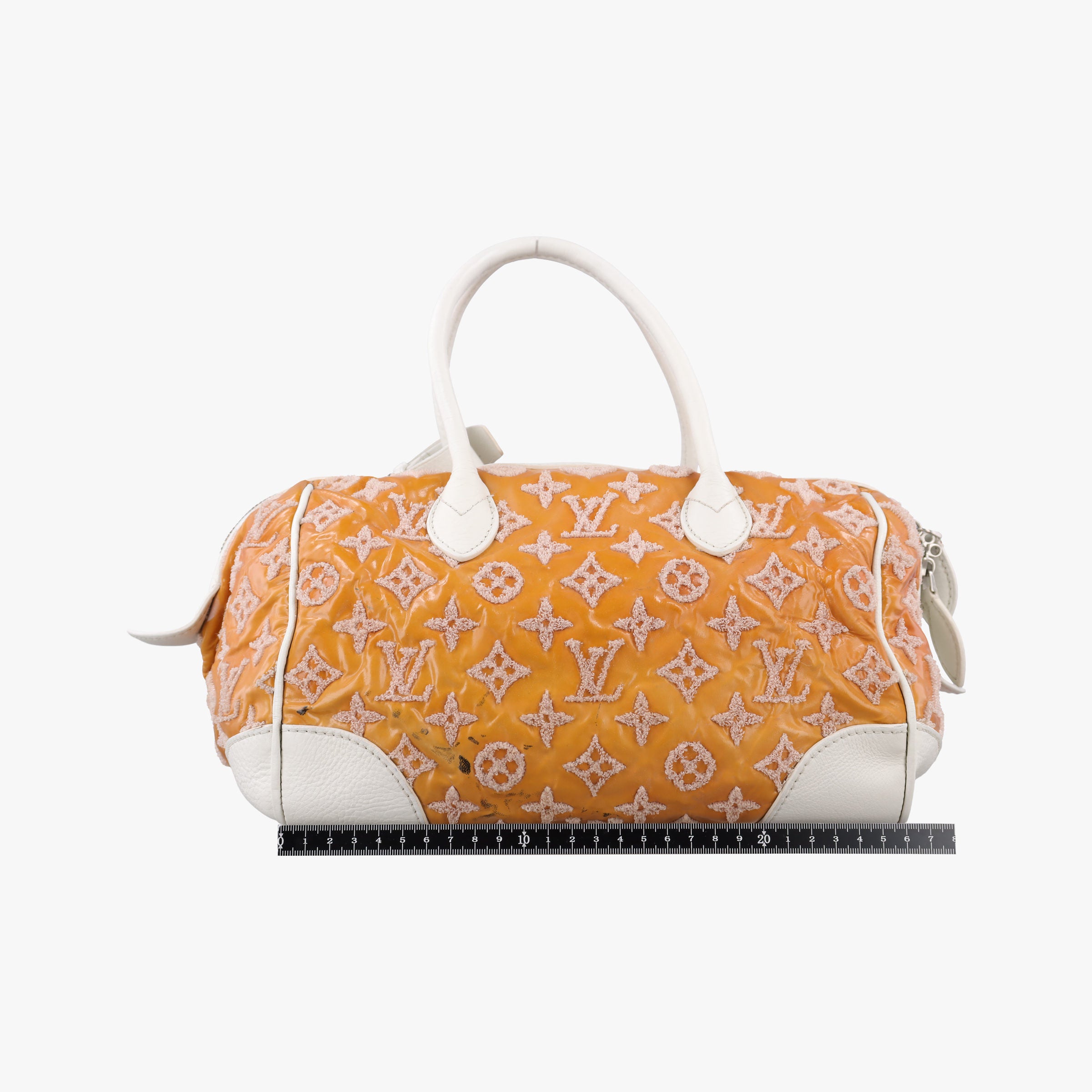 Secondhand Louis Vuitton Monogram Bouclettes Speedy Monogram Booklet Rose Leather×Vernis M40704 handbag | stylenewstar