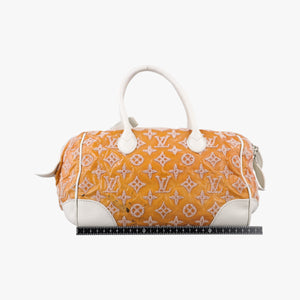 Secondhand Louis Vuitton Monogram Bouclettes Speedy Monogram Booklet Rose Leather×Vernis M40704 handbag | stylenewstar