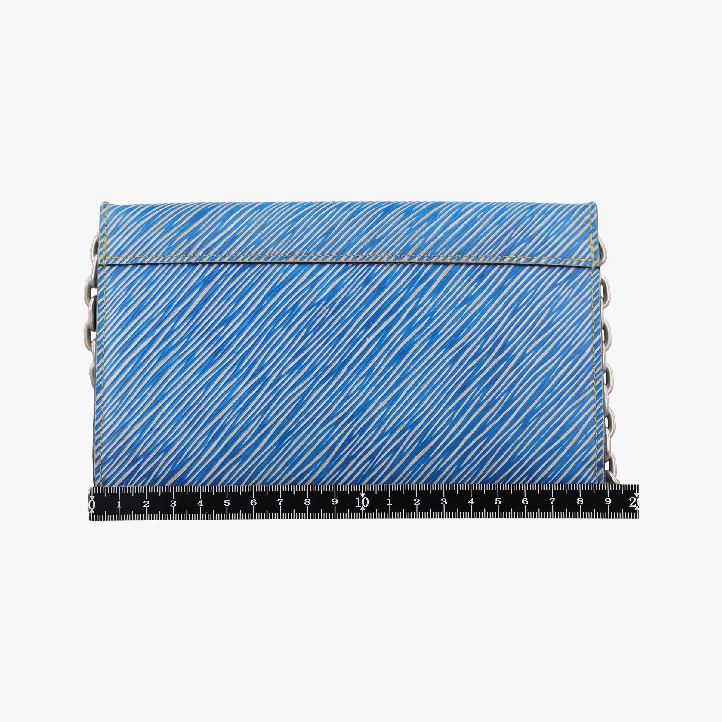 Pre-owned Louis Vuitton Twist chain wallet Blue × brown Epi leather  shoulderbag | stylenewstar