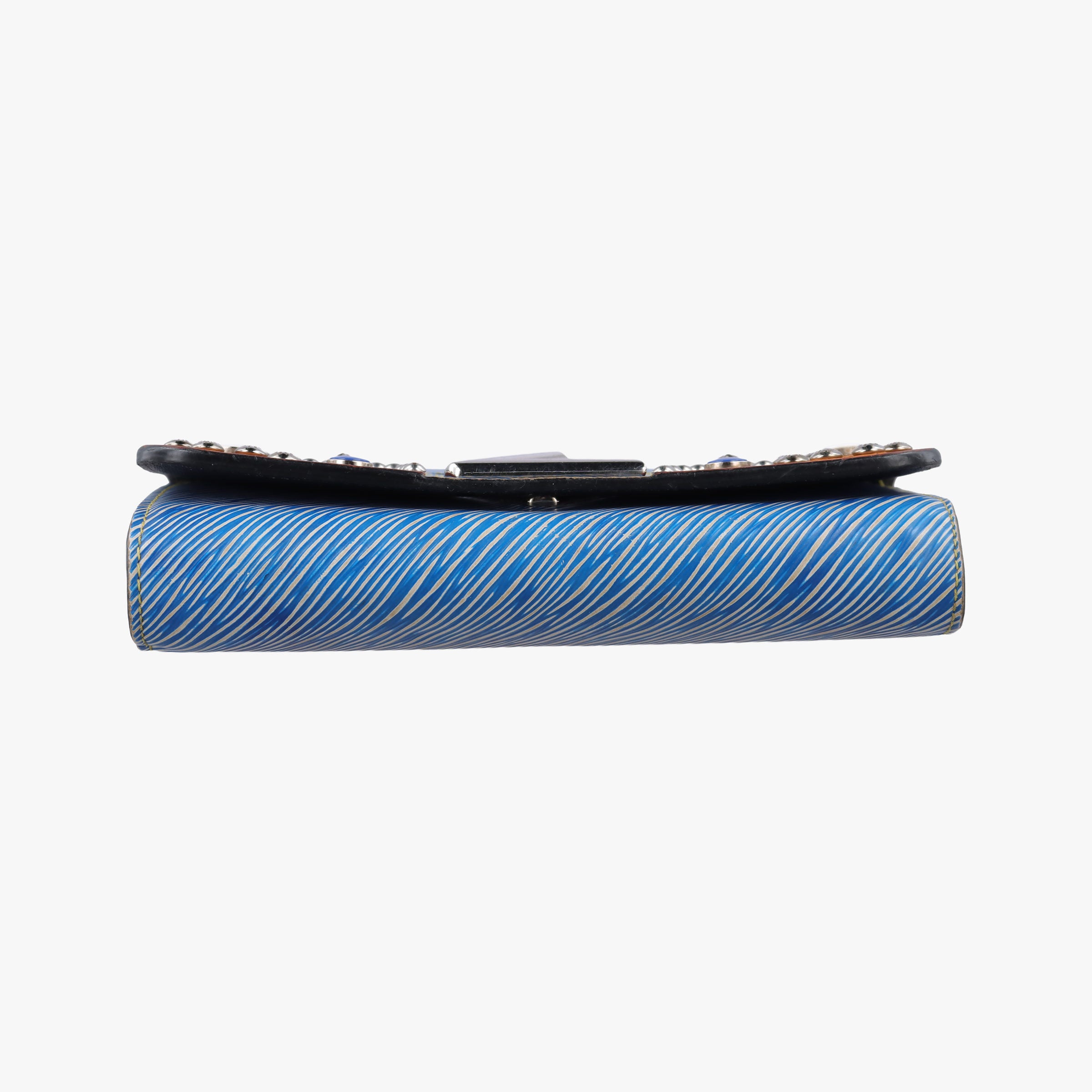 Pre-owned Louis Vuitton Twist chain wallet Blue × brown Epi leather  shoulderbag | stylenewstar