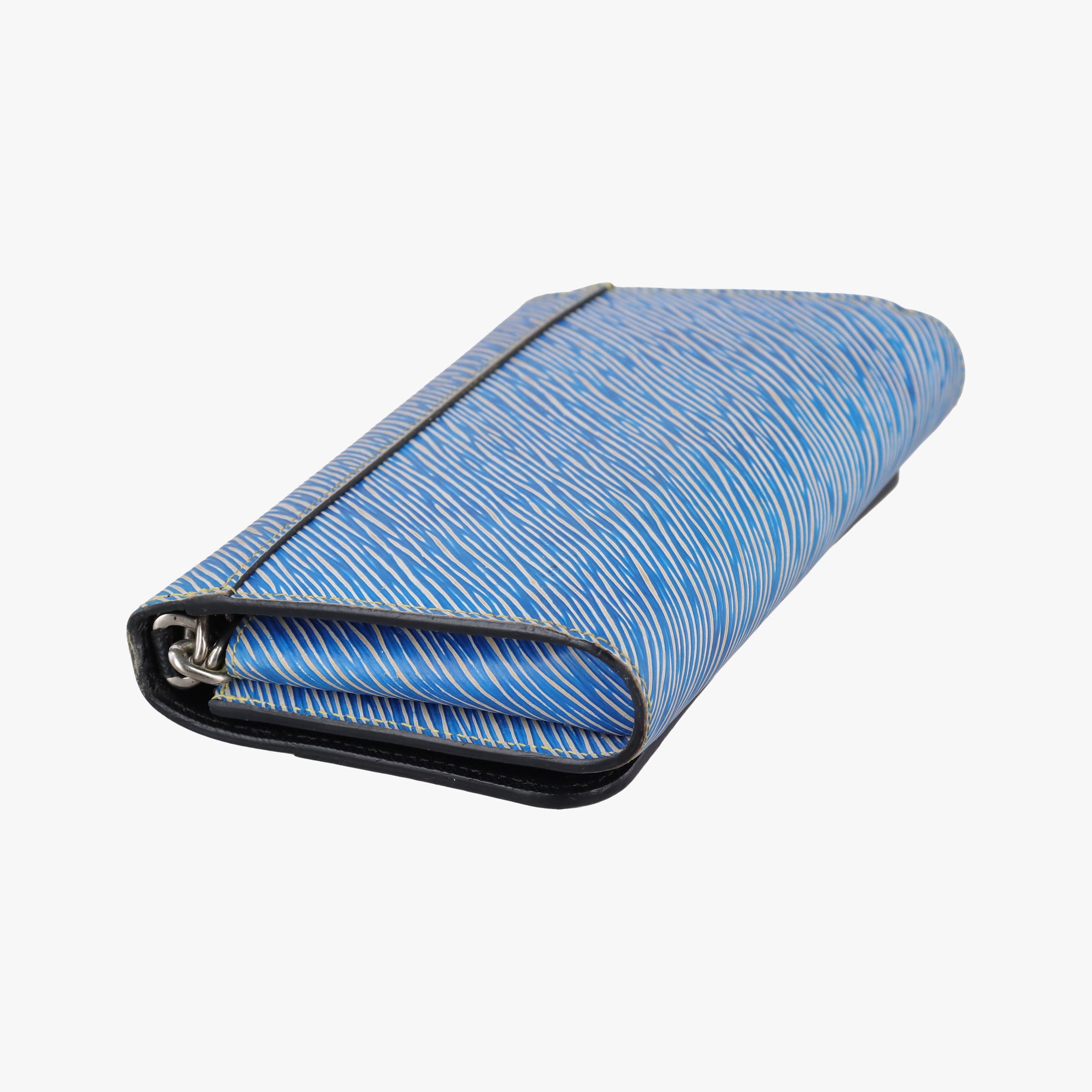 Pre-owned Louis Vuitton Twist chain wallet Blue × brown Epi leather  shoulderbag | stylenewstar