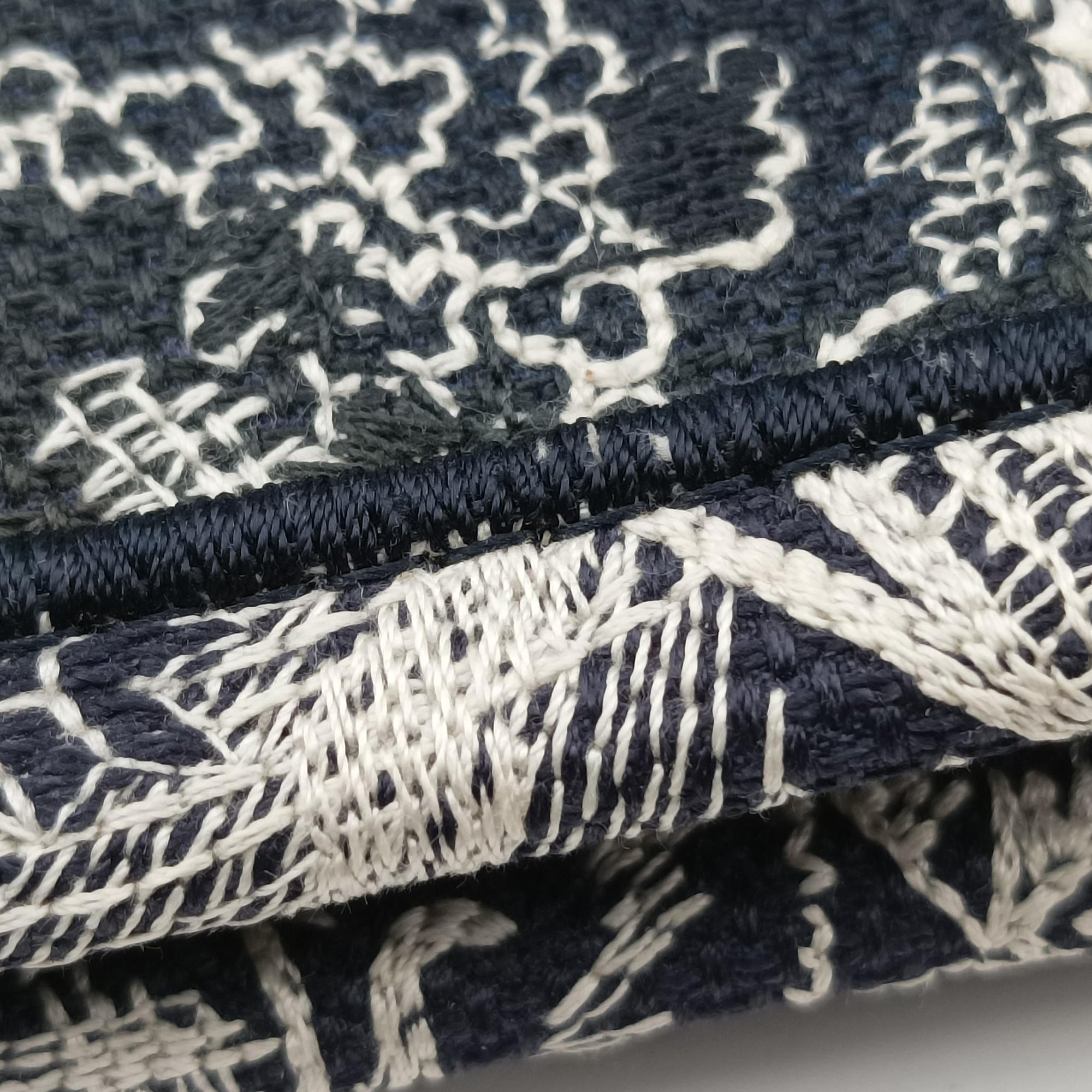 Pre-owned Christian Dior Book Tote Navy Jacquard  handbag | stylenewstar