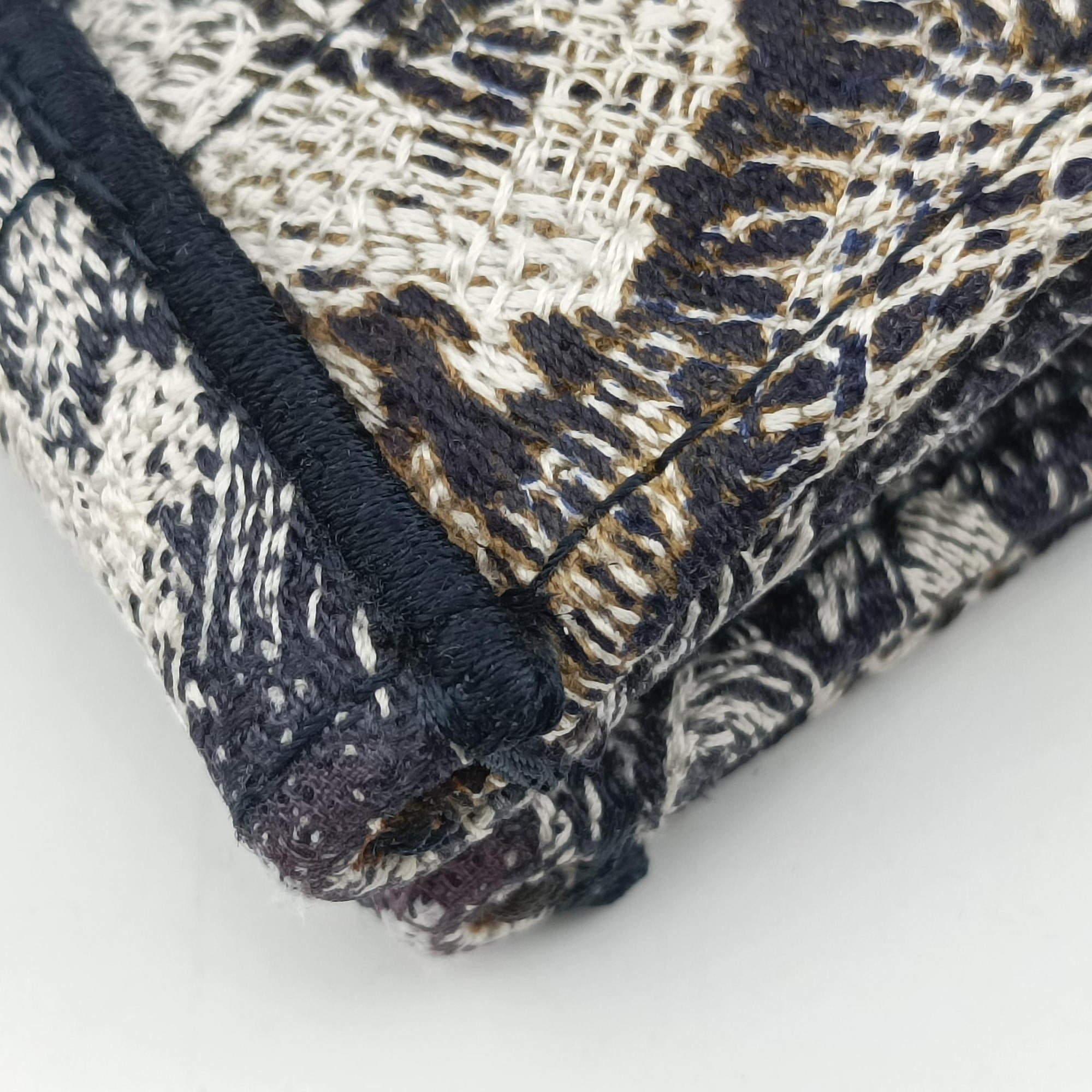 Pre-owned Christian Dior Book Tote Navy Jacquard  handbag | stylenewstar