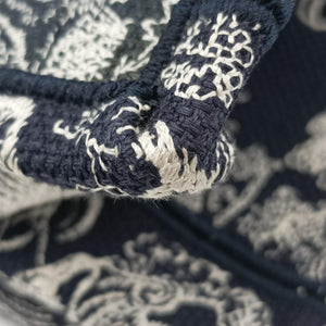 Pre-owned Christian Dior Book Tote Navy Jacquard  handbag | stylenewstar
