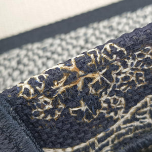 Pre-owned Christian Dior Book Tote Navy Jacquard  handbag | stylenewstar