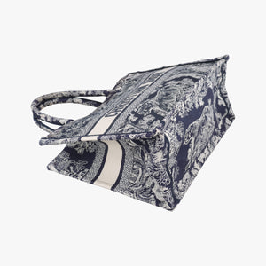Pre-owned Christian Dior Book Tote Navy Jacquard  handbag | stylenewstar