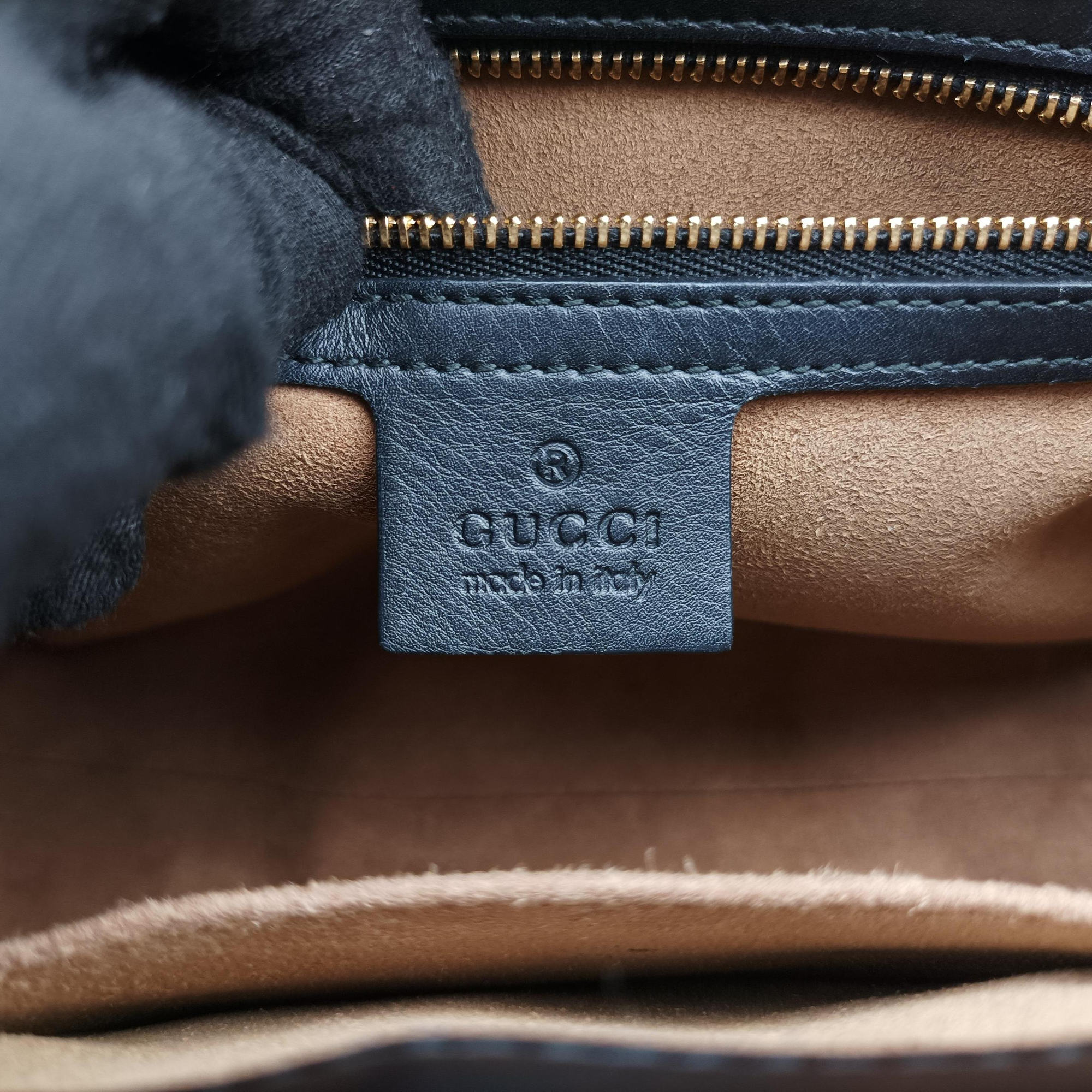 Pre-owned Gucci Padlock Beige×black PVC coated canvas×Leather 453188 shoulderbag | stylenewstar