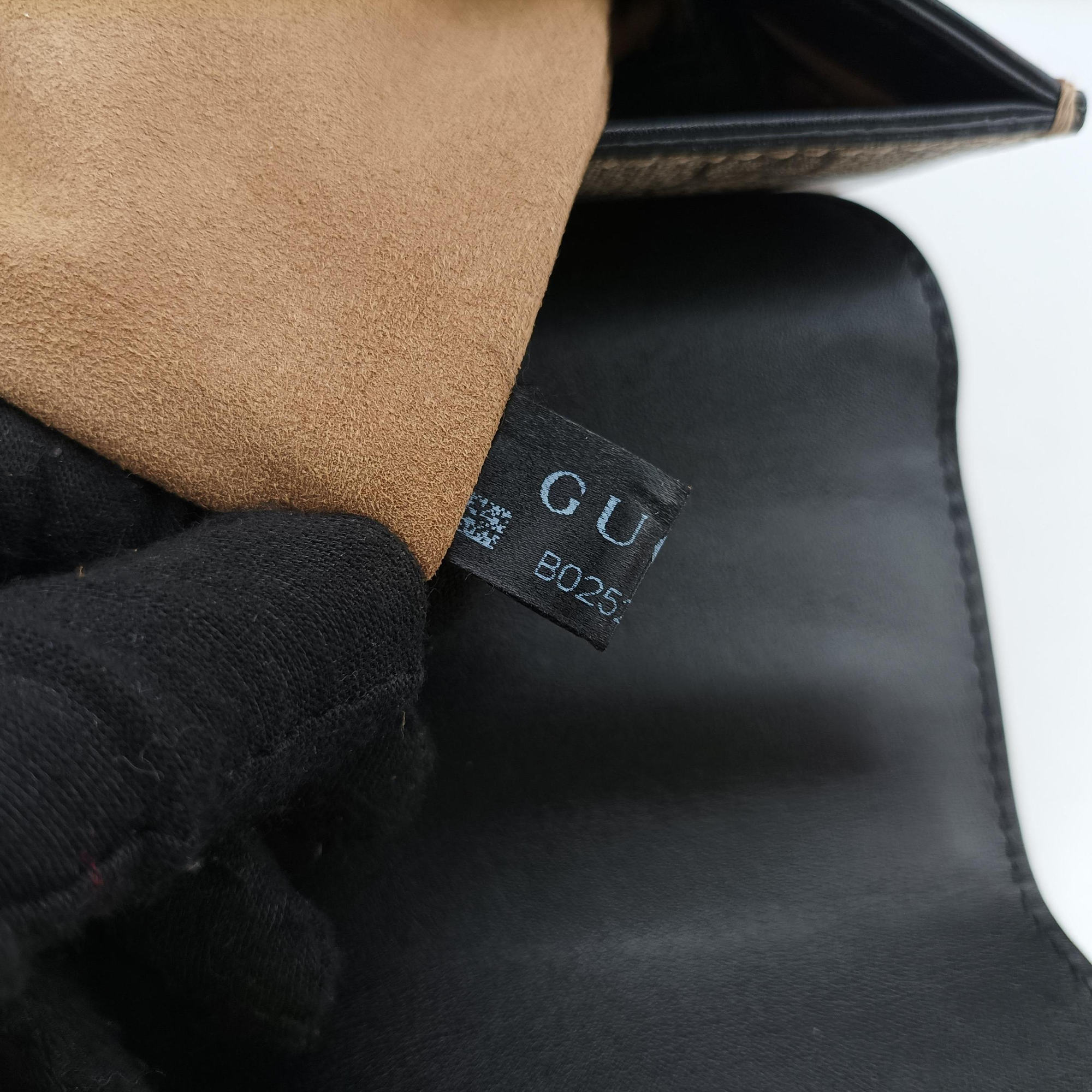 Pre-owned Gucci Padlock Beige×black PVC coated canvas×Leather 453188 shoulderbag | stylenewstar