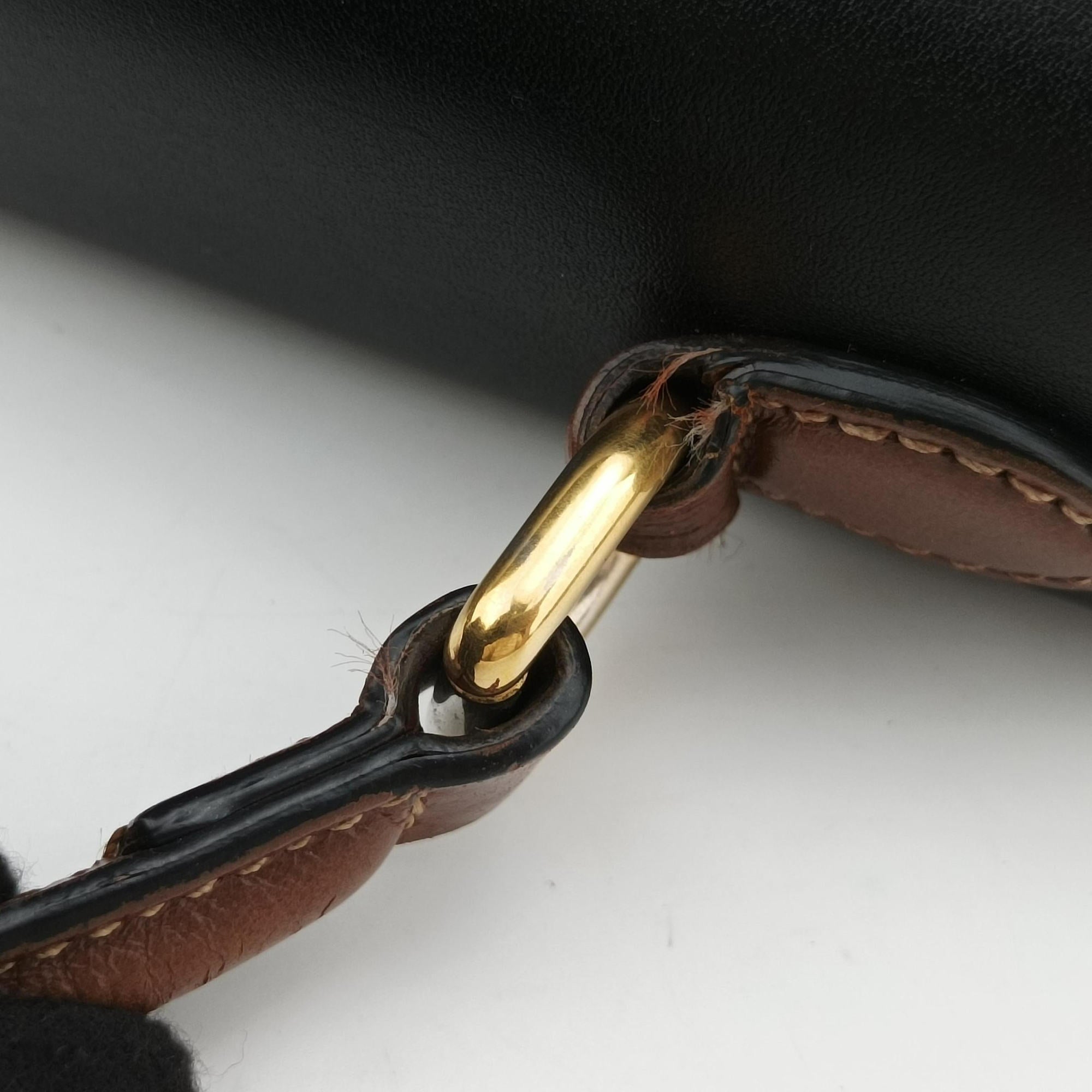 Pre-owned Gucci Padlock Beige×black PVC coated canvas×Leather 453188 shoulderbag | stylenewstar