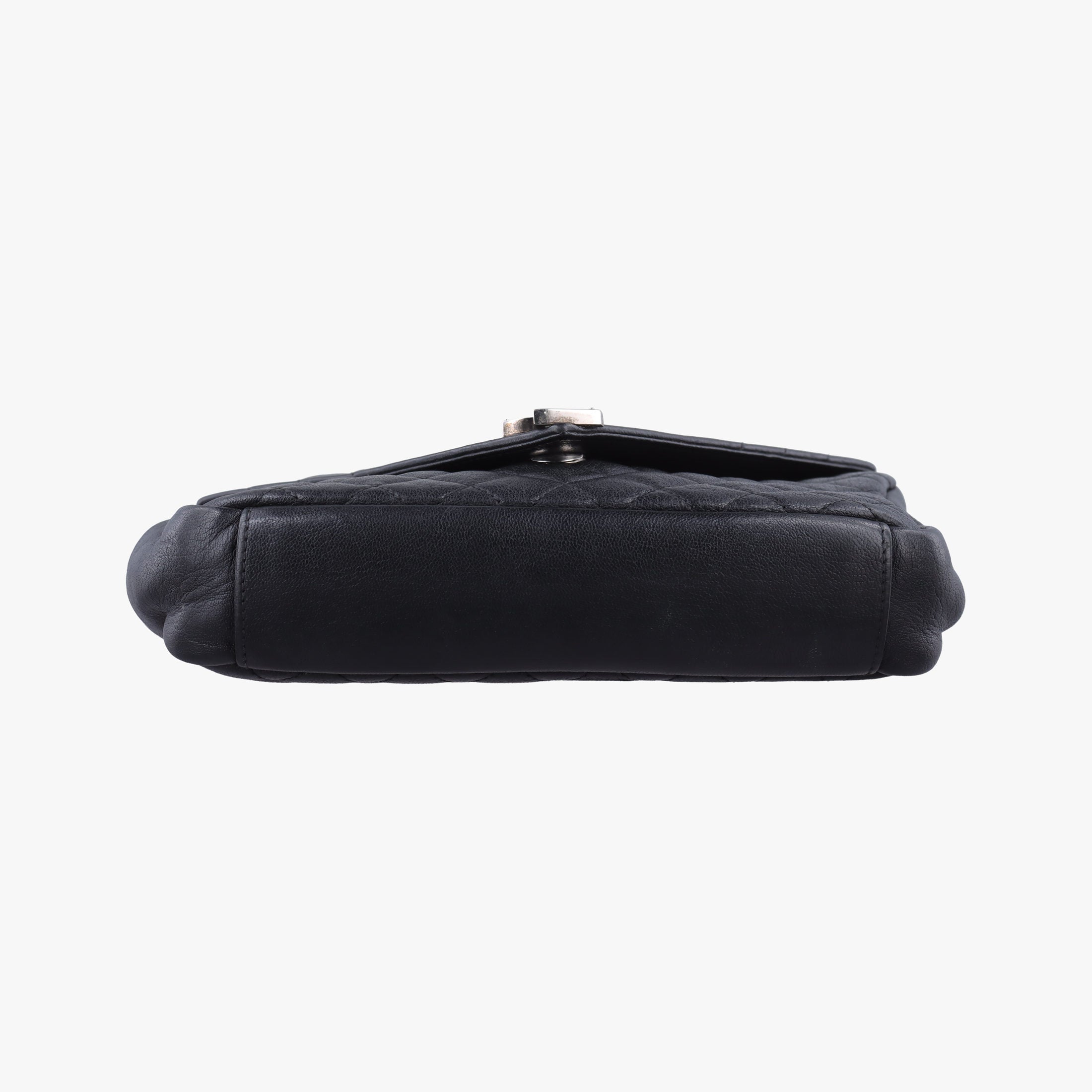 Pre-owned Yves Saint Laurent ENVELOPE Black Leather 428125 shoulderbag | stylenewstar
