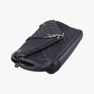 Pre-owned Yves Saint Laurent ENVELOPE Black Leather 428125 shoulderbag | stylenewstar