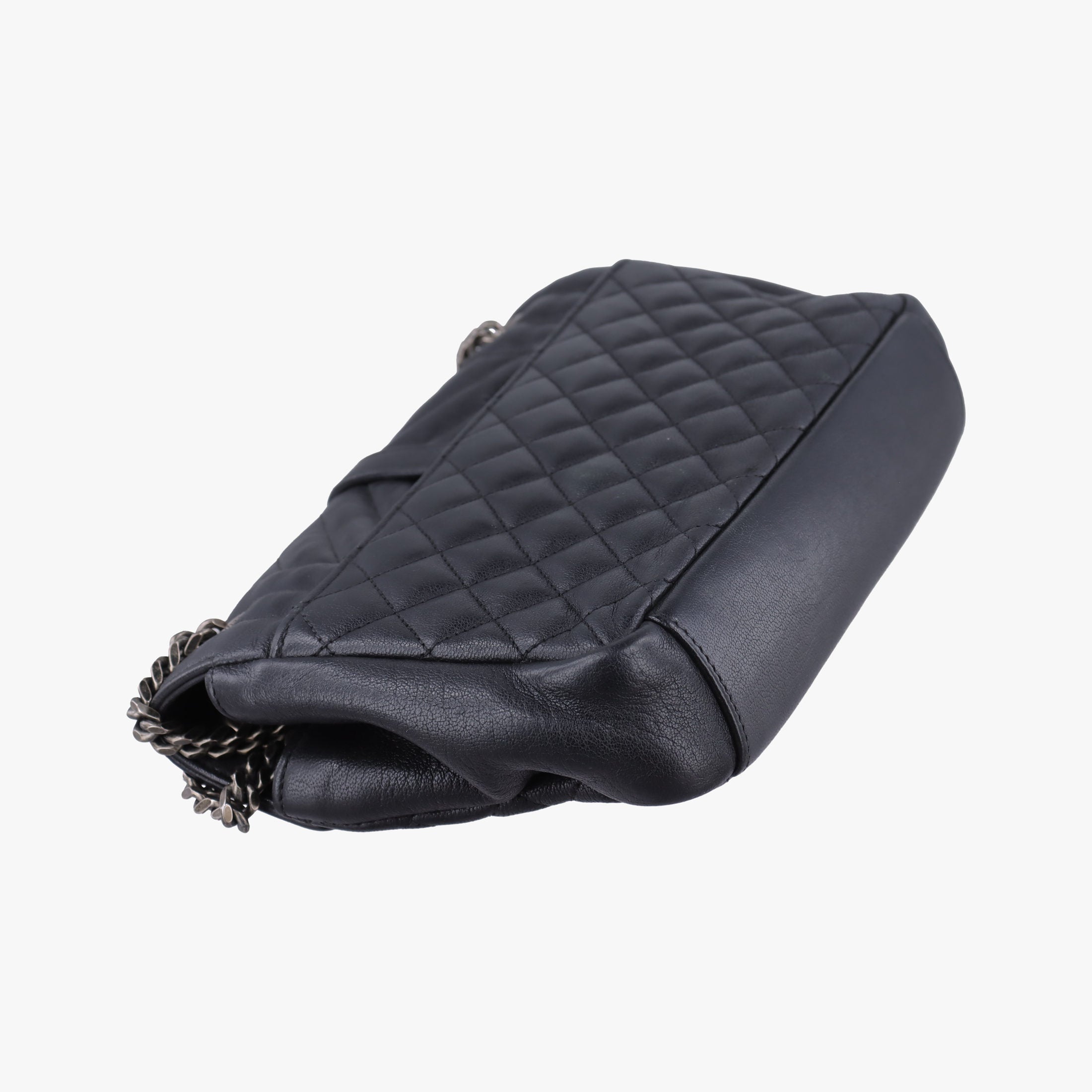 Pre-owned Yves Saint Laurent ENVELOPE Black Leather 428125 shoulderbag | stylenewstar